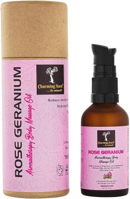 Charming Aura Rose Geranium Massage Oil for Anxiety & Depression Relief, Muscles Relaxant(25 ml)