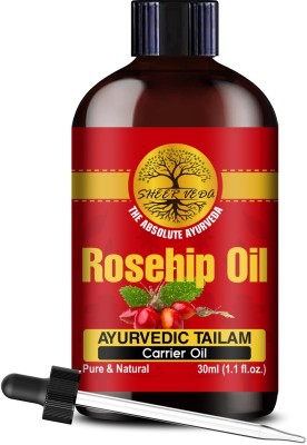 Sheer Veda Rosehip Seed Oil For Face Skin and Hair. Pure Natural and Organic Cold Pressed with glass dropper(30 ml)