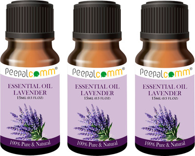 PeepalComm set of 3 natural Lavender (15ml Each) organic essential oil, diffuser oil(45 ml)