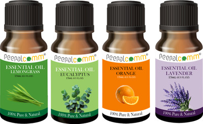 PeepalComm A1 Set Of 4 (Each 15ml) High Scented Mutli Fragrance Essential Oil, Diffuser Oil(60 ml)