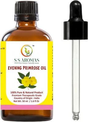 S S AROMAS Evening Primrose Oil| For Hair, Face and Skin Care| For Body Massage| (50ML)(50 ml)