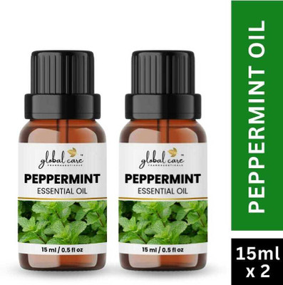 global care Peppermint Essential Oil 15ml Pack of 2 - Skin & Hair Care(15 ml)