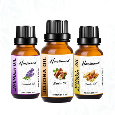 Heavennce Jojoba, Lavender, Sweet Almond Oil for Skincare & Haircare | Aroma | Pack of 3(45 ml)