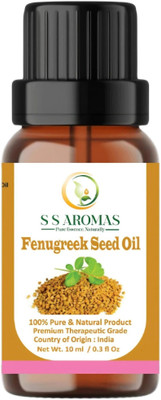 S S AROMAS Natural Fenugreek Seed Oil/Cold Pressed/Prevent Premature grey hair(10 ml)