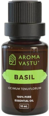 AROMA VASTU Basil Pure Essential Aroma Oil with Diffuser Set(10 ml)