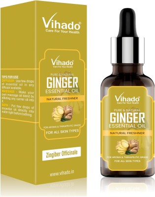Vihado Ginger Oil - Pure and Therapeutic Grade - Massage Suitable for All Skin Types Pure Essential Oil  - 15 ml (Pack of 1)(15 ml)