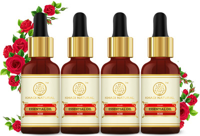 KHADI NATURAL Rose Essential Oil (Pack of 4)(60 ml)