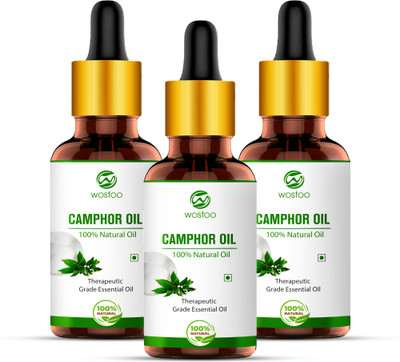 Wostoo Camphor Essential Oil (10 ml) (Pack of 3)(30 ml)