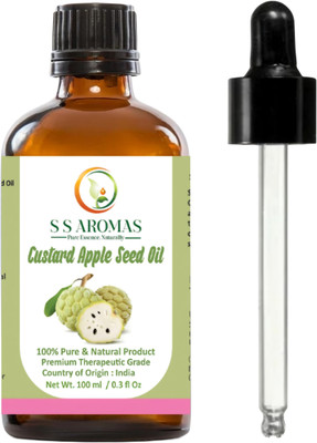 S S AROMAS Natural Custard Apple Seed Oil/Cold Pressed/Good for Skin Rejuvenation(100 ml)
