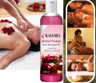 KAIASHA all day use sexy rose massage oil for women & men olive oil(200 ml)
