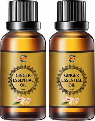 UCY Drainage Ginger Essential Oil Plant Aroma Oil, Slimming Tummy Ginger Oil - Combo(60 ml)