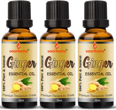 voorkoms Belly Drainage Ginger Oil,Tummy Ginger Oil, Ginger Oil 90 ml Pack of 3(90 ml)