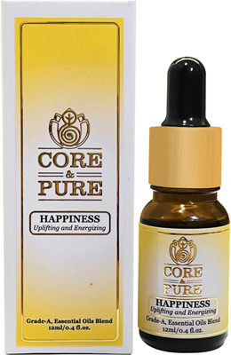 CORE & PURE HAPPINESS Uplifting, Positive & Happy Emotions|Grade-A, Essential Oils Blend|(12 ml)