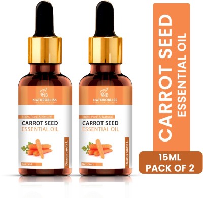 NaturoBliss Natural Carrot Seed Anti-Aging After-Bath Body Oil 15ml (Pack of 2)(30 ml)