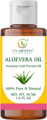 S S AROMAS Pure Aloevera Oil - Natural Cold Pressed Oil For Hair, Face & Skin Care - 50 ML(50 ml)