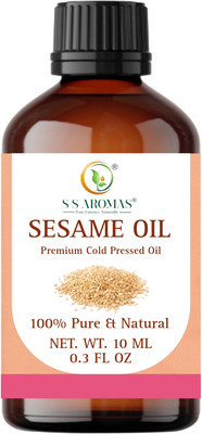S S AROMAS Pure Sesame Oil| For Healthy Skin and Hair| For Face and Body Massage| 10ML(10 ml)
