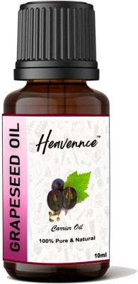 Heavennce Grapeseed carrier oil for skin tightening and moisturizing skin and hair.(10 ml)