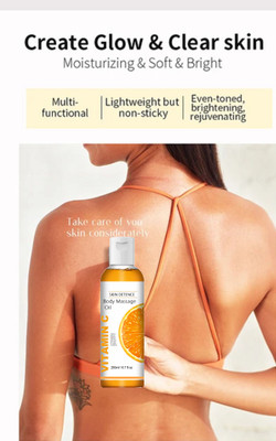 SHENY COLORS Daily Use After Bath, Massage Oil Enriched with Orange & Vitamin C(200 ml)