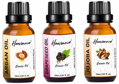 Heavennce Argan | Grapeseed | Jojoba | Hair & Skin Care | Pack f 2(45 ml)