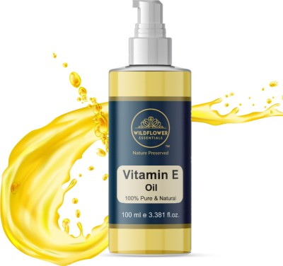 Wildflower essentials Vitamin E Oil / Pure & Natural / Plant Based / For Face, Body, Hair & Nails(100 ml)