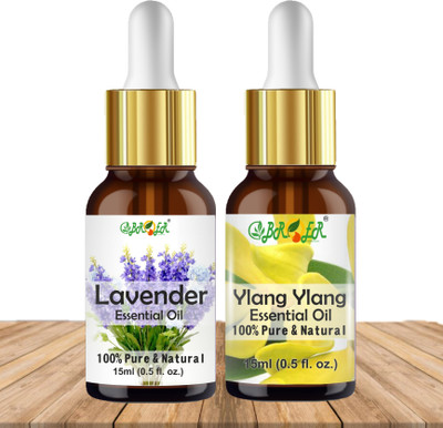 BROER Lavender & Ylang Ylang Essential Oil Combo Set 15ml Each - Natural & Undiluted(30 ml)