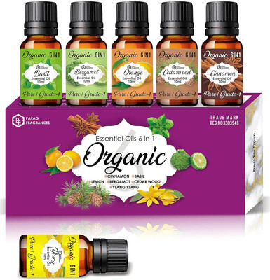 Parag Fragrances Organic Essential Oils Set(6 ml)