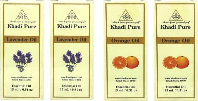 Khadi Pure Gramodyog Herbal Lavender & Orange Essential Oil-Pack of 4 (60ml)(60 ml)