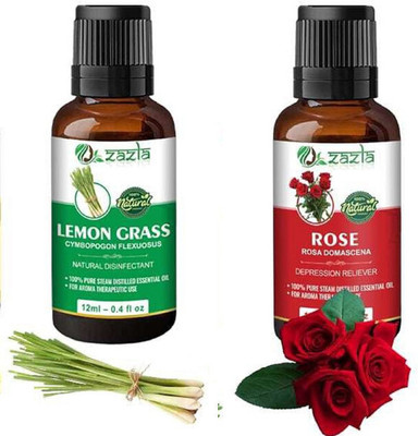 Zazla Essential Oil Lemon-Grass & Rose(24 ml)