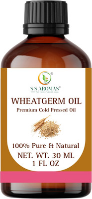 S S AROMAS Natural Wheatgerm Oil/Cold Pressed/Unrefined/For Skin,Hair,Face & Body Care(30 ml)