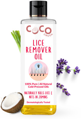 COCO CRUSH Natural Lice Nits Treatment Hair Oil & Gentle Comb; Easy to Use(50 ml)
