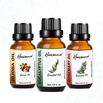 Heavennce Eucalyptus, Jojoba & Rosemary Oil for Hair & Skin Care | Aromatherapy |Pack of 3(45 ml)
