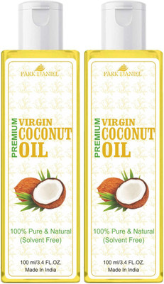 PARK DANIEL Virgin Coconut Oil - Pure and Natural Combo of 2 bottles of 100 ml(200 ml)(200 ml)