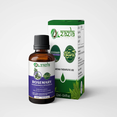 Zazla Rosemary Essential Oil, for Skin, Hair Conditioner - 100% Pure Therapeutic Grade(12 ml)