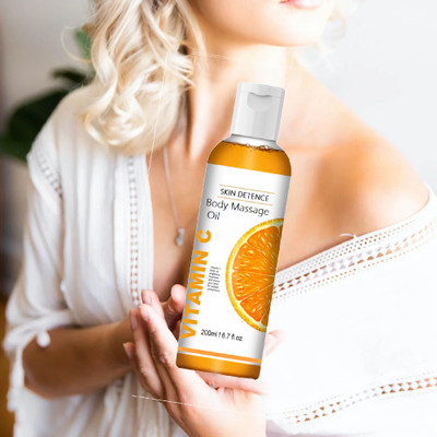 SHENY COLORS Sticky for Daily Use After Bath, Massage Oil Enriched with Orange & Vitamin C(200 ml)
