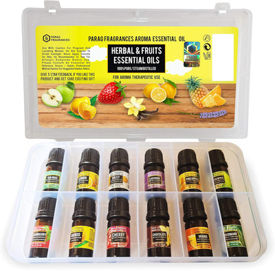 Parag Fragrances Fruits & Herbal Essential Oils 12 in 1(5 ml)