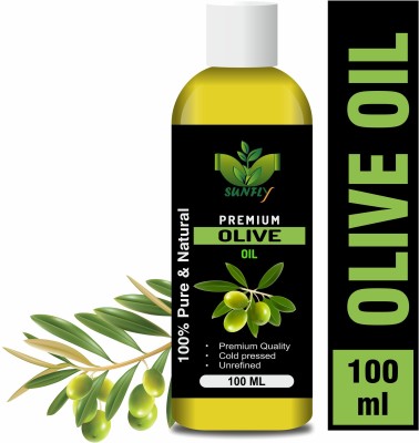 Sunfly Extra Virgin Olive Oil (Cold Pressed) For Skin, Hair and Body Massage(100 ml)