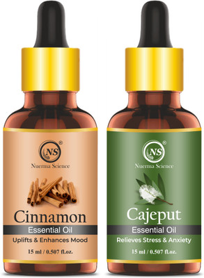 Nuerma Science Cinnamon Essential Oil & Cajeput Essential Oil (Pack of 2, 15 ML Each)(30 ml)