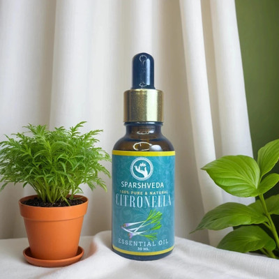 Sparshveda Citronella Essential Oil | Pure & Natural | Insect Repellent & Aromatherapy(30 ml)