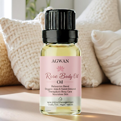 Agwan Herbal Body Oil | Rose, Sesame & Ashwagandha | Unisex Glow Formula(100 ml)
