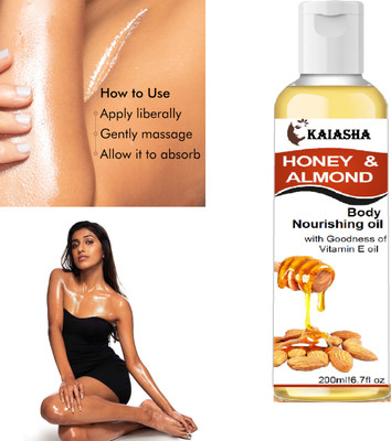 KAIASHA honey and almond oil Hydration can come from damp skin or your moisturizer(200 ml)