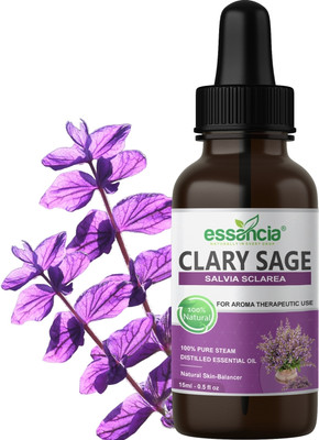 essancia Clary Sage Essential Oil for Skin, Hair Care & Aromatherapy - Pure & Natural(15 ml)
