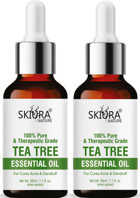Skiura Nature Pure Tea Tree Essential Oil For Anti Dandruff, Hair Growth & Anti Hair Fall Hair Oil(60 ml)