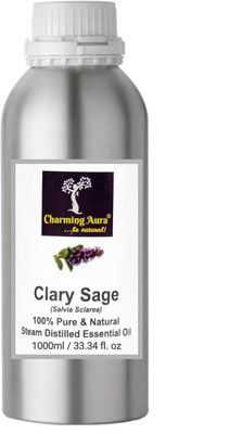 Charming Aura Clary Sage Essential Oil | Essential Oil for Aromatherapy(1000 ml)
