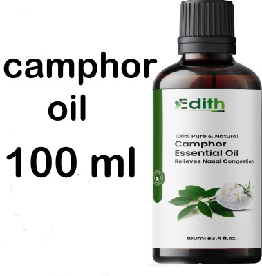 Edith Natural's CAMPHOR OIL Natural-Undiluted,For Steam Inhaler,Cough,Cold,Relaxing,Hair Growth(100 ml)