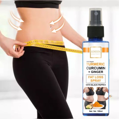 Loyesta Slim Belly Turmeric Ginger Oil Spray,lymphatic Drainage Ginger Oil Massage Spray(100 ml)