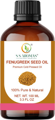 S S AROMAS Natural Fenugreek Seed Oil/Cold Pressed/Prevent Premature grey hair(100 ml)
