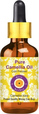 deve herbes Pure Camellia Oil (Camellia kissi) with Glass Dropper Cold Pressed(30 ml)
