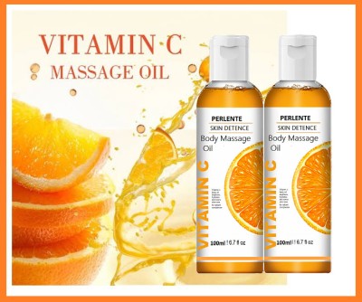 PERLENTE vitamin c essential full body massage oil for couples(200 ml)