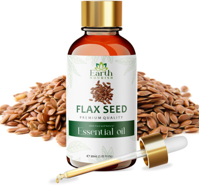 Earth Nourish Flax Seed Essential Oil - 30ml / 1.01 Fl Oz - Pure and Natural for Skincare(30 ml)