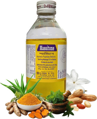 Massitone Ayurvedic Relaxing Soothing Massage Oil For Men, Women, Children & Babies(200 ml)